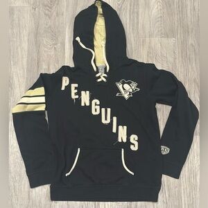 Old Time Hockey Pittsburgh Penguins Womens Medium Crosby Black Sweatshirt Hoodie